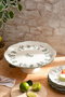 Hermia Set de Servir Pasteles Terra Fulya de Porcelana, 8 piezas